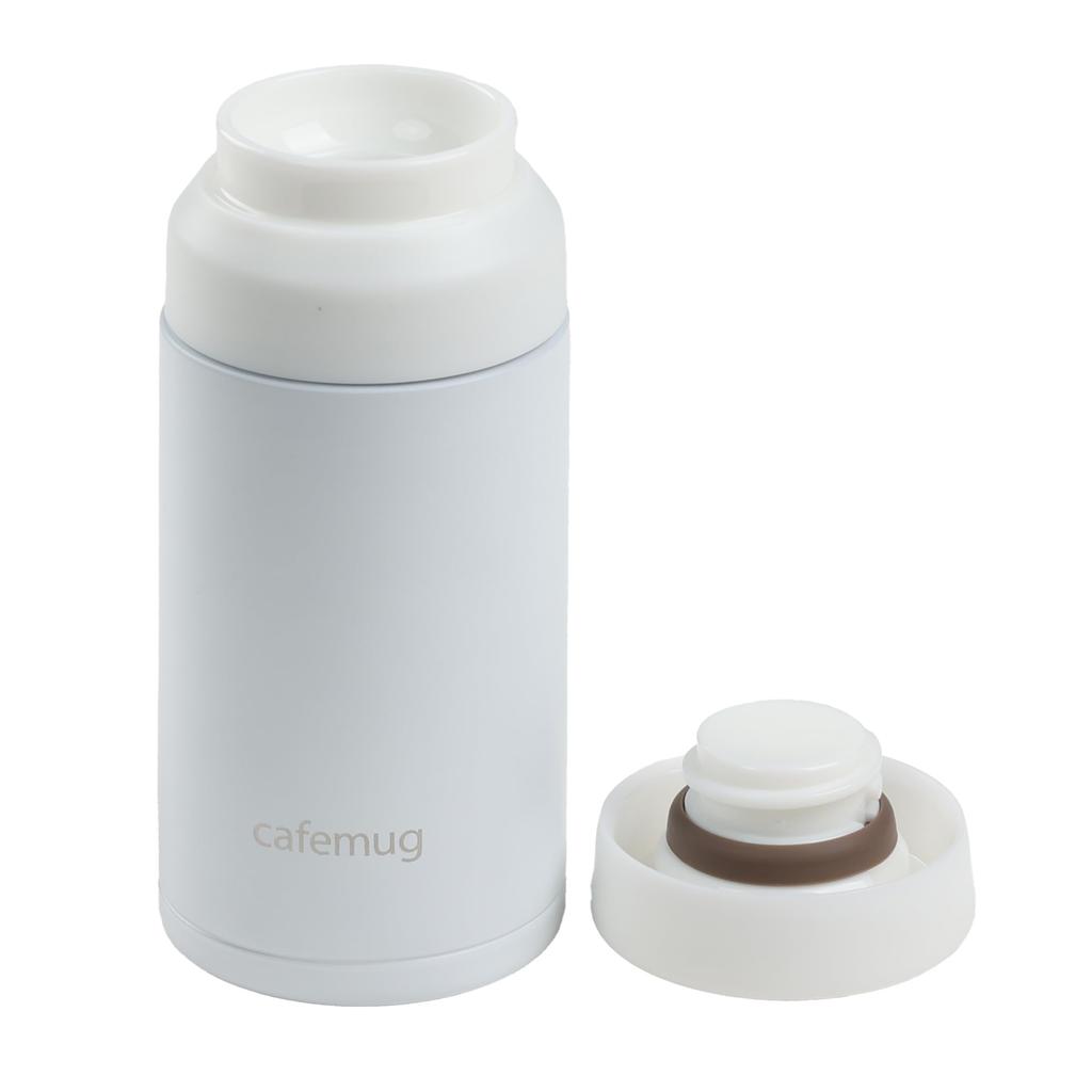 Pearl Metal 200ml Water Bottle with Ice Stopper, Pale White, Cafe Mug Grace, HC-734