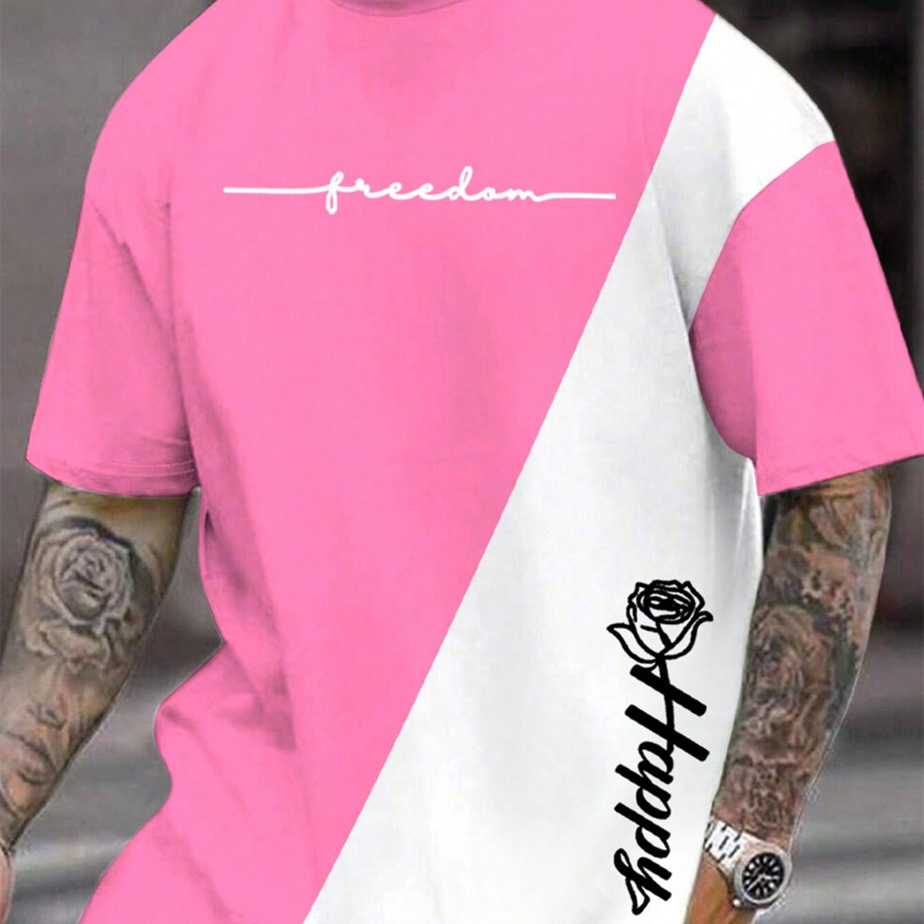 

Мужская футболка свободного кроя Manfinity EMRG с принтом роз и букв 6XL