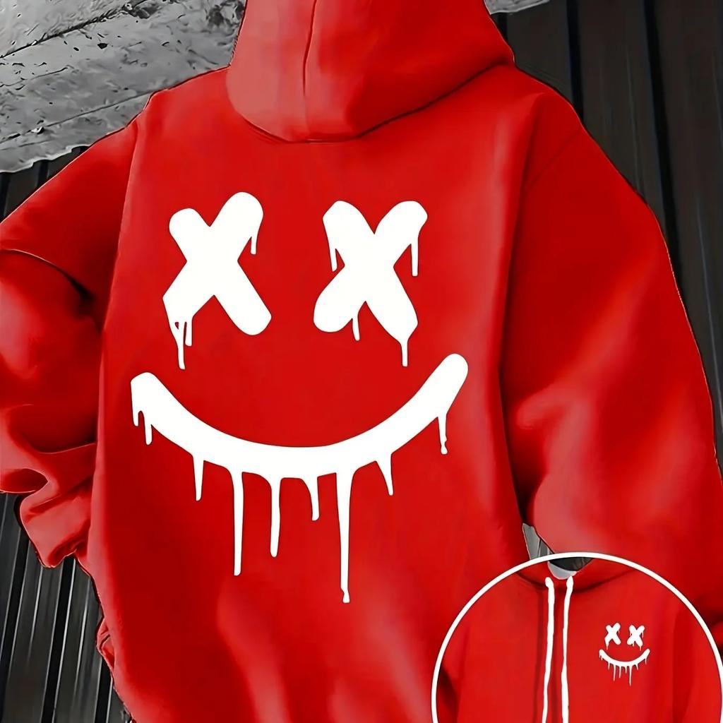 New 2026 Fall/Winter unisex hoodies featuring cheerful smiley face prints and a fun, relaxed fit, leading the hip-hop trend.