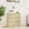 VidaXL Bedside Table 60x36x64 Cm Solid Pine Wood 808093