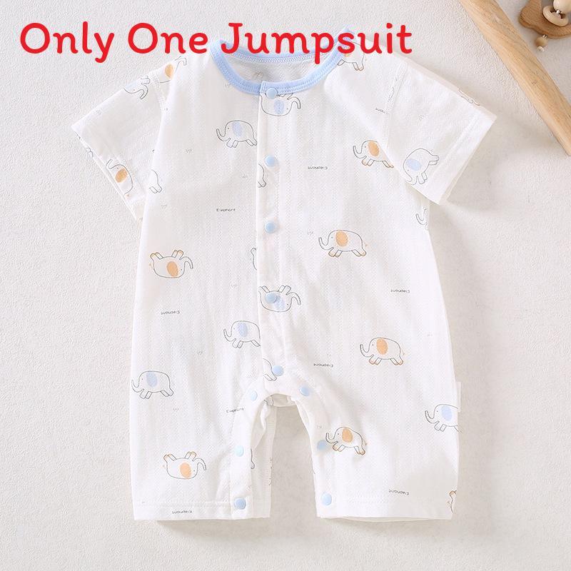 Baby Cotton Romper Suit With Antibacterial Nobone Technology For Newborns Summer Wear