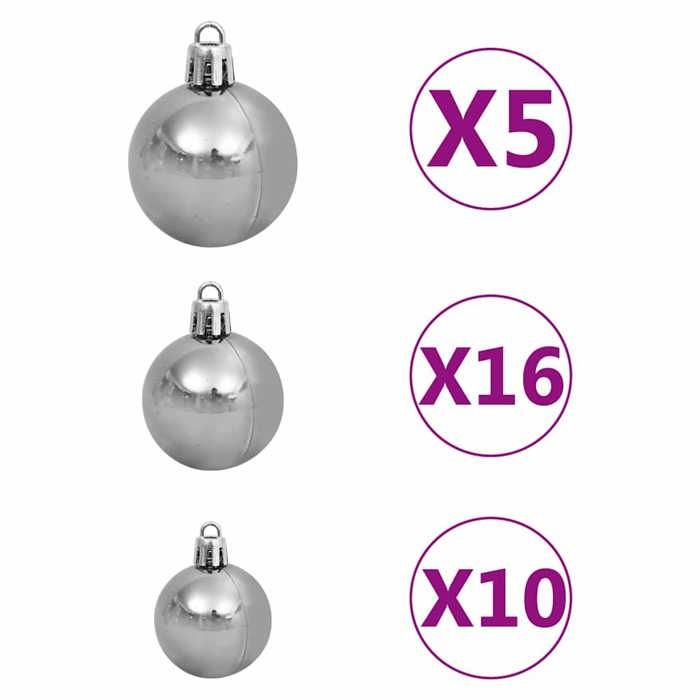 Maison Exclusive - Arbre de Noël artificiel pré-éclairé/boules 180 cm 620 branches