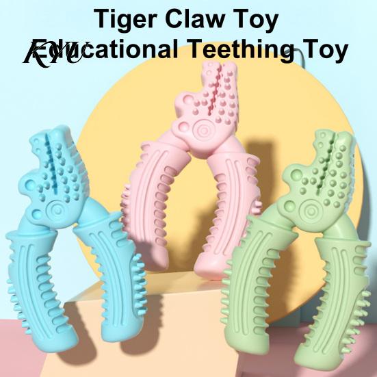 Vise Shaped Chew Toys Dog Toy, Bite Resistant TPR Puppy Teething Interactive Rubber Pet Chewing Toy for Teeth Cleaning & Gum Massage