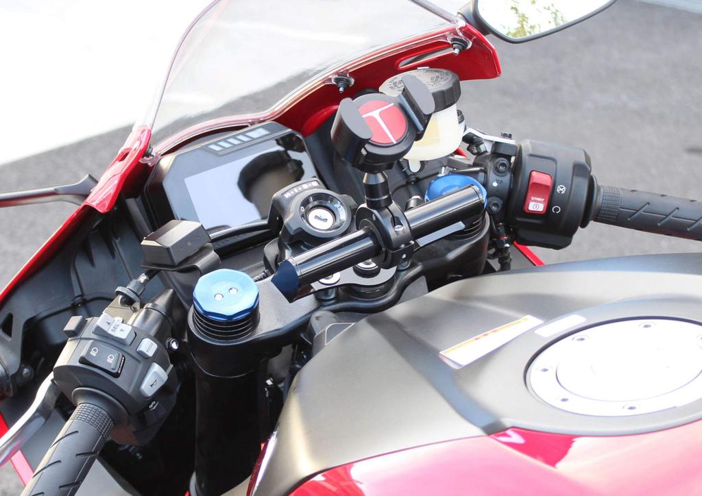 Kijima Motorcycle Handlebar Mounting for CBR600RR Parts Bar, Steel, 22.2mm, Black, 204-0705, ('20-)