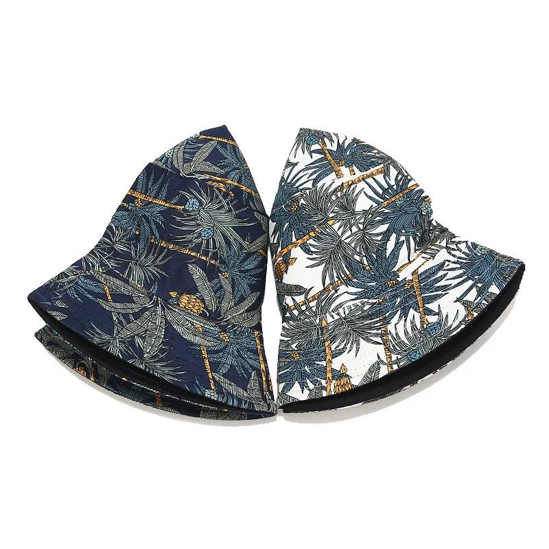 SpringSummer Banana Print Bucket Hat Unisex Reversible Fishing Hat Men’S Sunscreen Hat Women’S Leisure Sandbeach Basin Cap