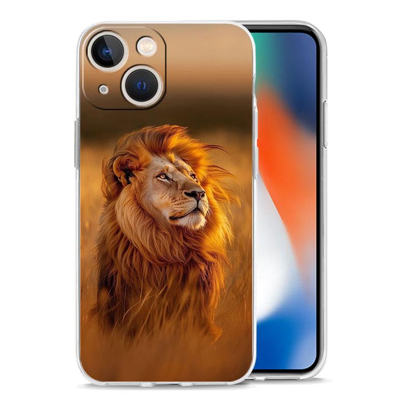 Phone Case For iPhone 17 Cases iPhone Air 16 15 12 13 14 Pro Max 15 Plus 16Pro iPhone11 Clear Soft Cover Lion King Animal