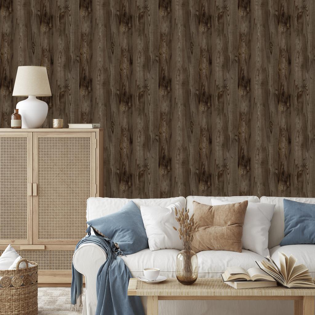 Wallpaper Wood Wooden Boards for Living Room and Bedroom 50x1000