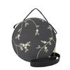 Retro Simple and Fashionable Textured Handbag for Summer New Chinese Style One-shoulder Crossbody Hand-carrying Small Round Bag for Women