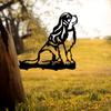 1pc Metal Spaniel Silhouette Puppy Dog Sign – Rustic Outdoor Home & Garden Decor | Ideal Housewarming Gift for Dog Lovers