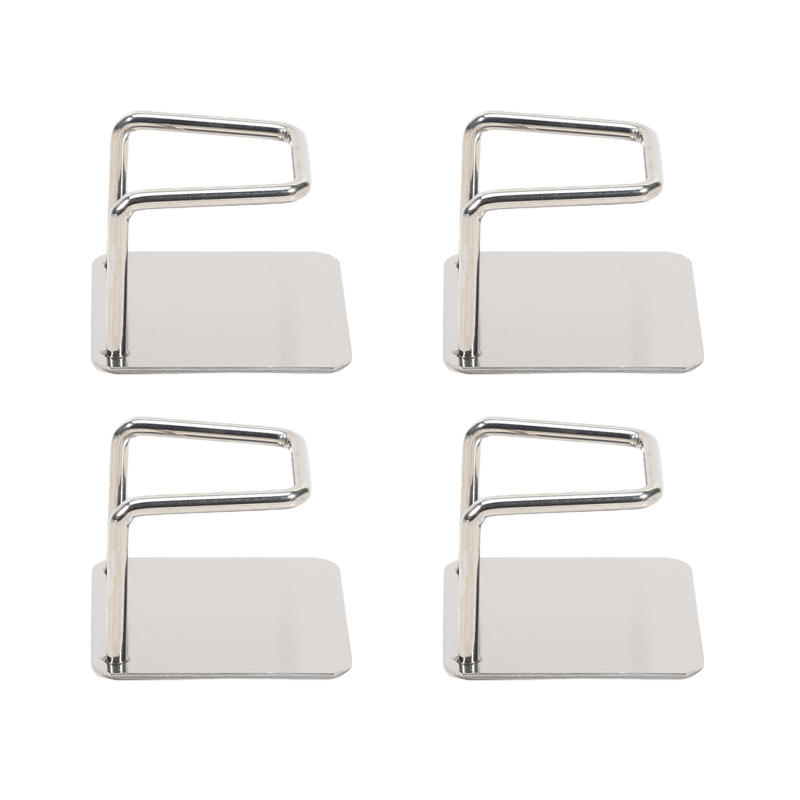 

4 шт. Настінний тримач для ваг Економія місця Стелаж для зберігання для ваг для вимірювання жиру в тілі та ваги З кріпленням у комплекті 4pcs срібний