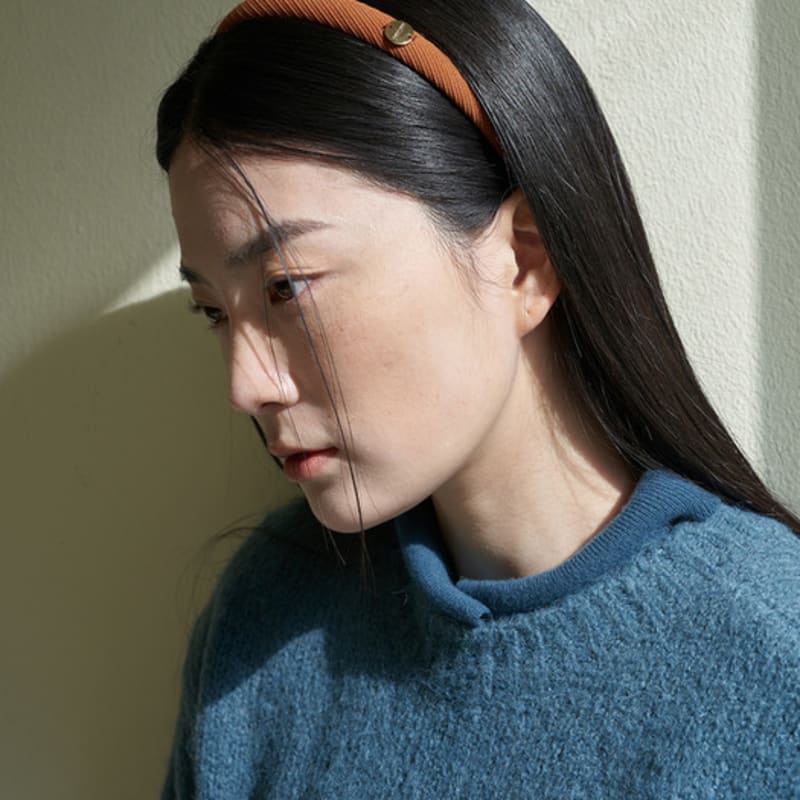 Geegee Ribbed Charm Hair Band (dark Orange)