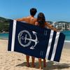 Navy Blue Beach Towel with Anchor and Rope Design: Your Ultimate Beach Essential! Suitable for towels, bath towels, beach towels