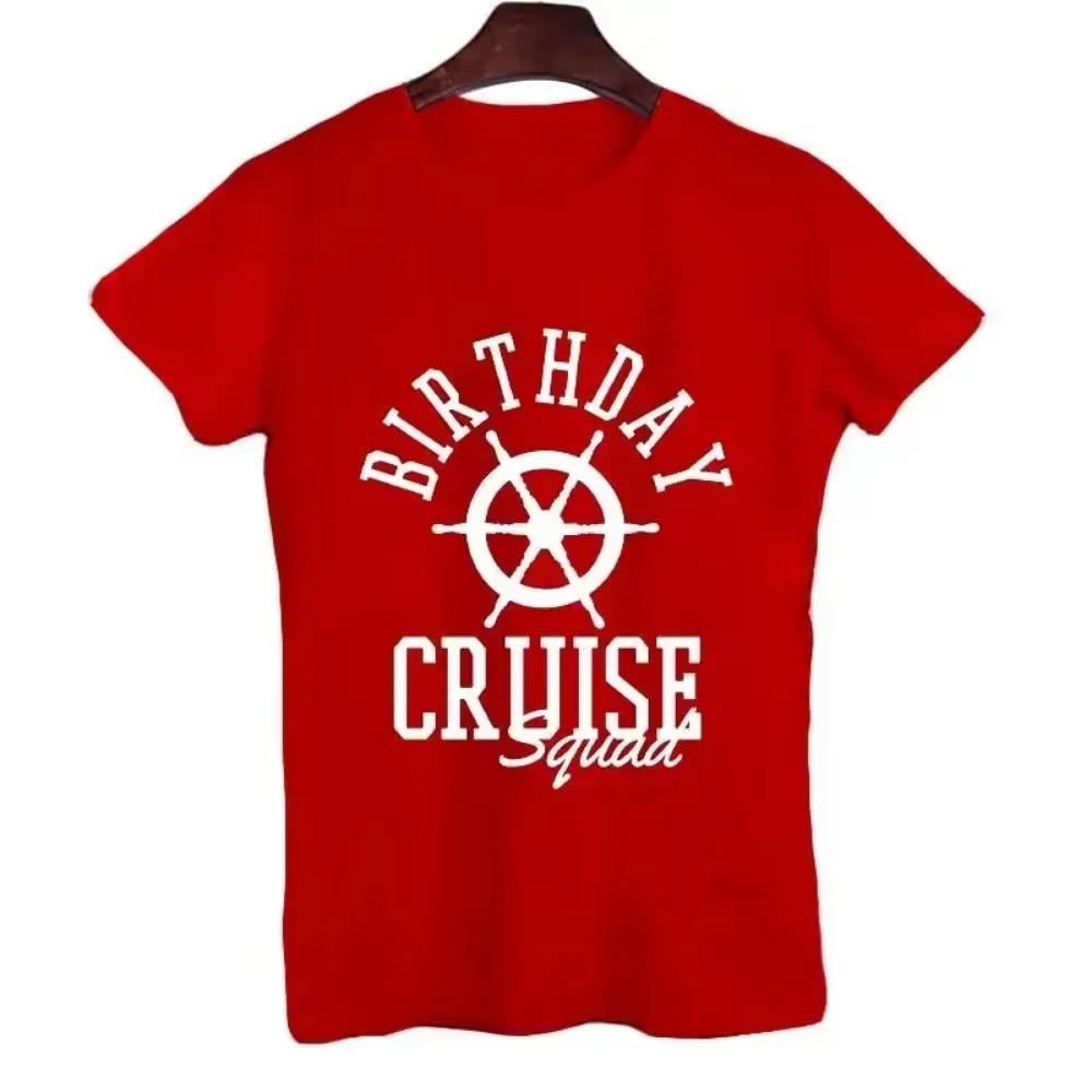 T-shirt for Men Birthday Cruise Graphic Streetwear Casual Short Sleeves Tshirt Harajuku O Neck Tees Summer Unisex Clothing Tops