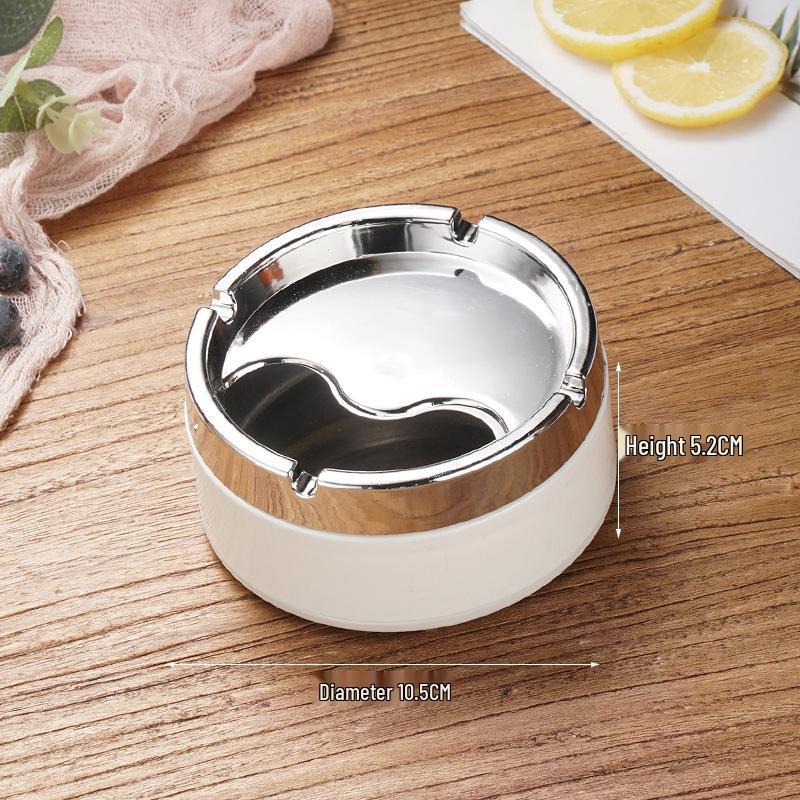 Compact Indoor Ashtray with Lid - Drop-Proof Design for Living Room Use