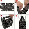 WTEMPO Halloween Gift Boxes with Spider Web Design DIY Small Treats Halloween Gift Boxes Spider Web Pattern Durable Gift Boxes Halloween Decorations