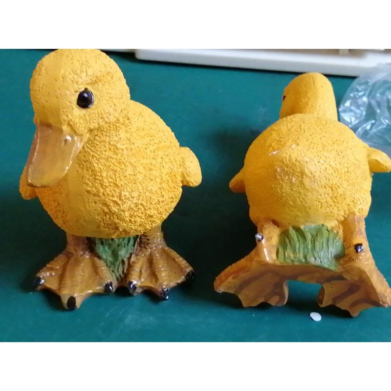 

1 пара изделий из смолы, мини-желтая утка, пейзажные украшения с животными жёлтый