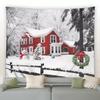 Christmas Snowman Christmas Tree Decoration Printed Tapestry Home Living Room Bedroom Room Wall Decoration Tapestry