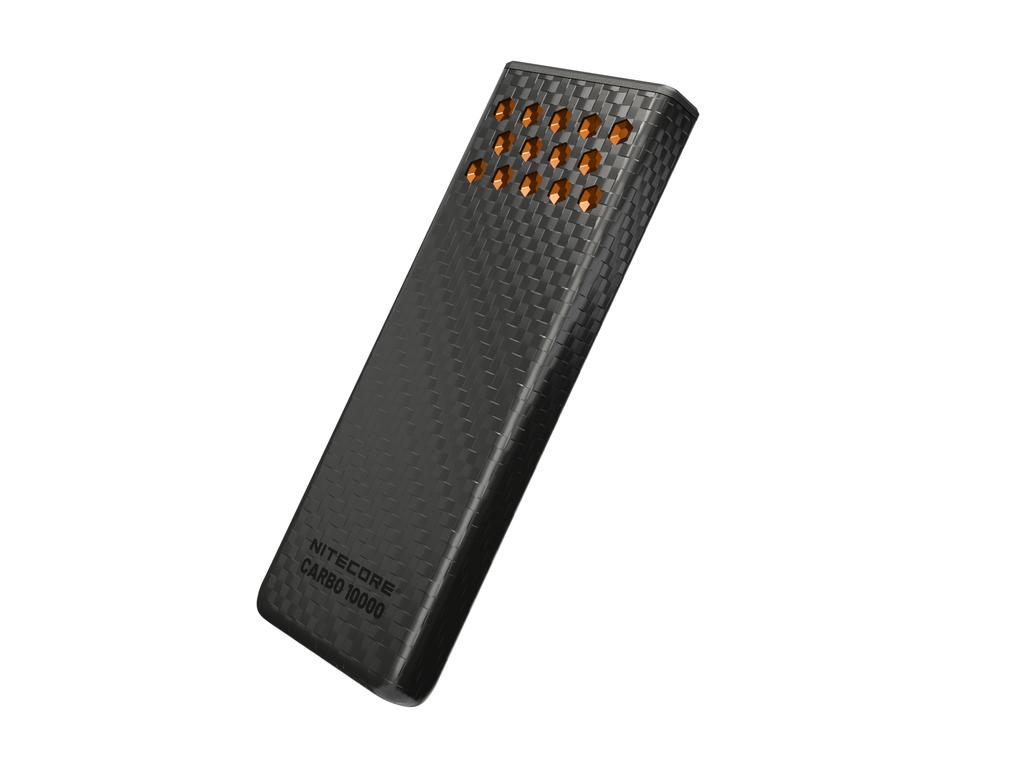 NITECORE CARBO 10000 Gen2 10000mAh Large Capacity Mobile Power Bank IPX8 Carbon Fiber PD/QC 30W Fast Charging Dual USB-C Ports