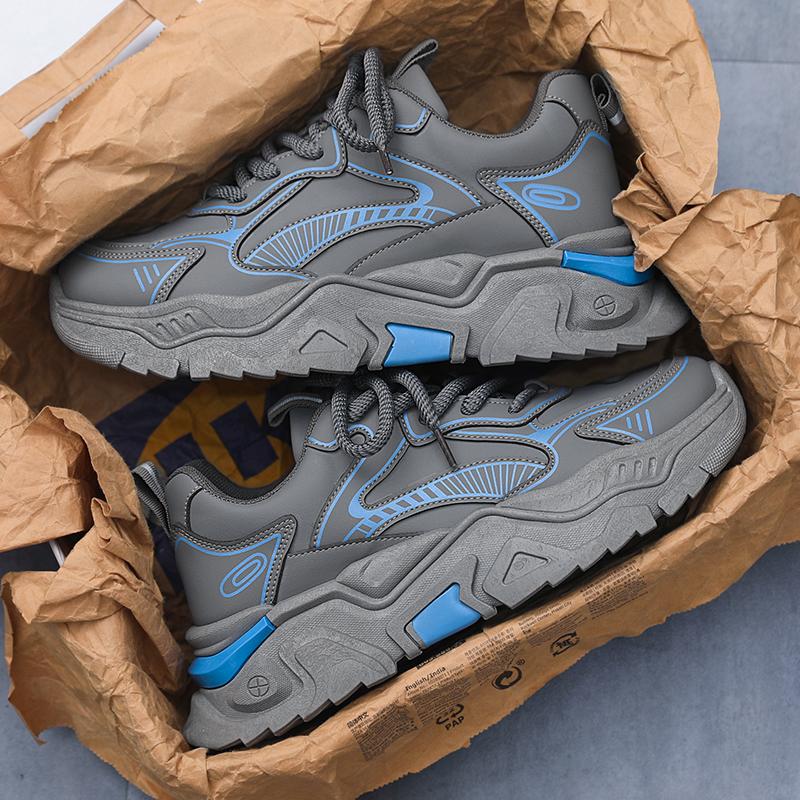 Luxury Men's Black Casual Sneakers Comfortable Platform Shoes Men Designer Height Increasing Sneakers Men Casual Sports Shoe