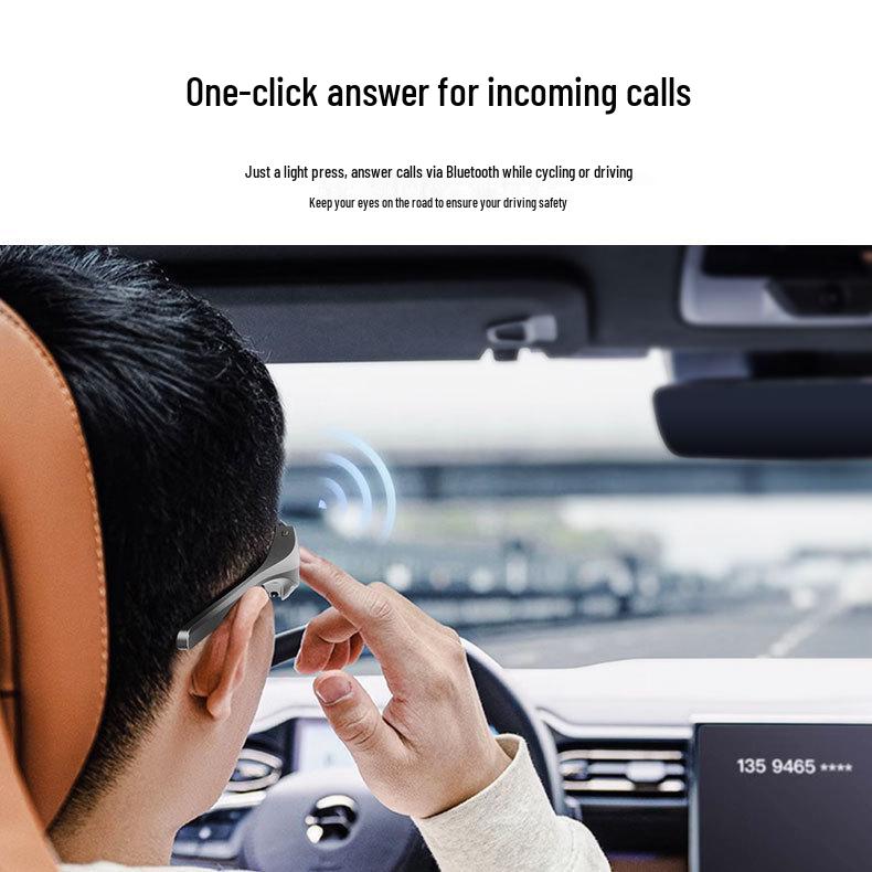 Multifunctional Bluetooth Smart Glasses: Anti-Blue Light, Outdoor Cycling, Three-in-One Sunglasses