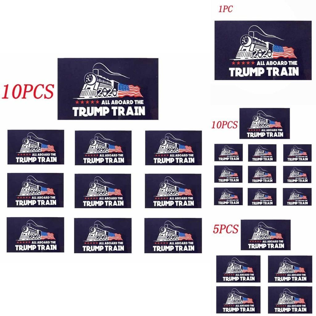 Trump 10pcs Donald Bumper Sticker 2020 All Aboard The Trump Train Car Stickers