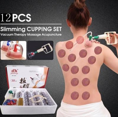 Health Care 12 Cups Medical Vacuum Cupping Suction Therapy Device Body Massager Set