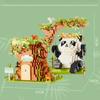Swing Panda Pen Holder Ornament Children's Educational Building Block Toys