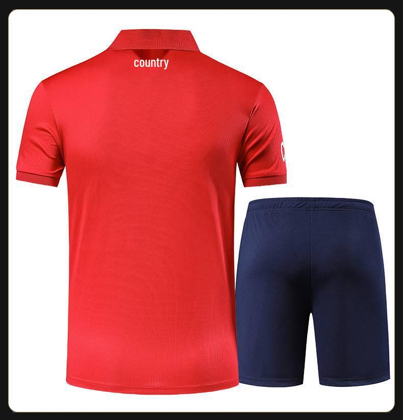 Unisex Quick-Dry Taekwondo Coach Sports Suit - Summer Short Sleeve & Shorts, Plus Size, Printed Design