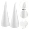 EXCEART Styrofoam Cone Shapes for DIY Handmade Christmas Tree Making, Toys, Colorable Accessories, Models, and Ornaments, White, Set of 6
