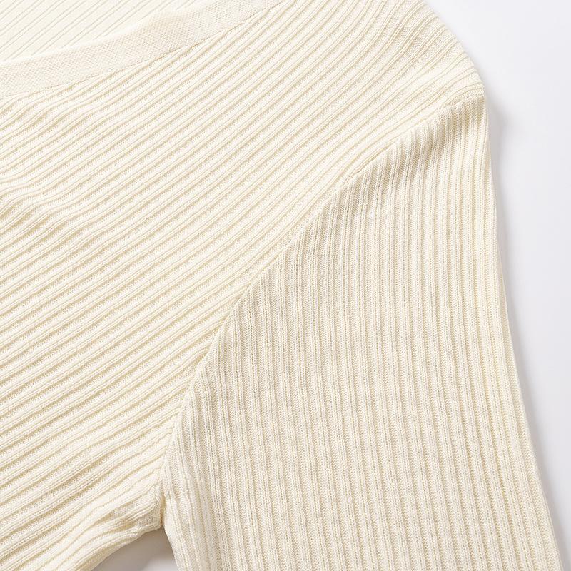 Frühling und Sommer Damen-Strickjacke, dünne Strickjacke, Eisseidenbluse, Sieben-Minuten-Ärmel außen, V-Ausschnitt, lockeres Sonnenhemd