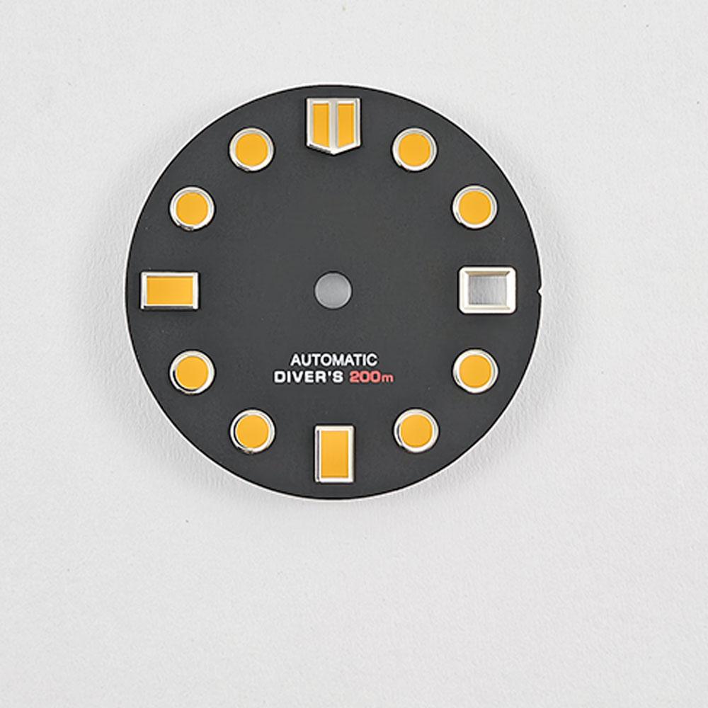 NH35 28.5mm No Logo Sterile Sanding Watch Dial For NH35A NH36 Movement High Quality Silver Nail Date dial Accessories