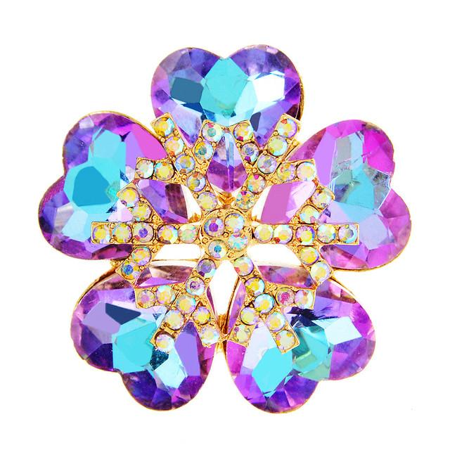 

Красивые броши в виде снежинок со стразами для женщин, зимняя мода, украшения, доступные цвета, украшение для вечеринки фиолетовый