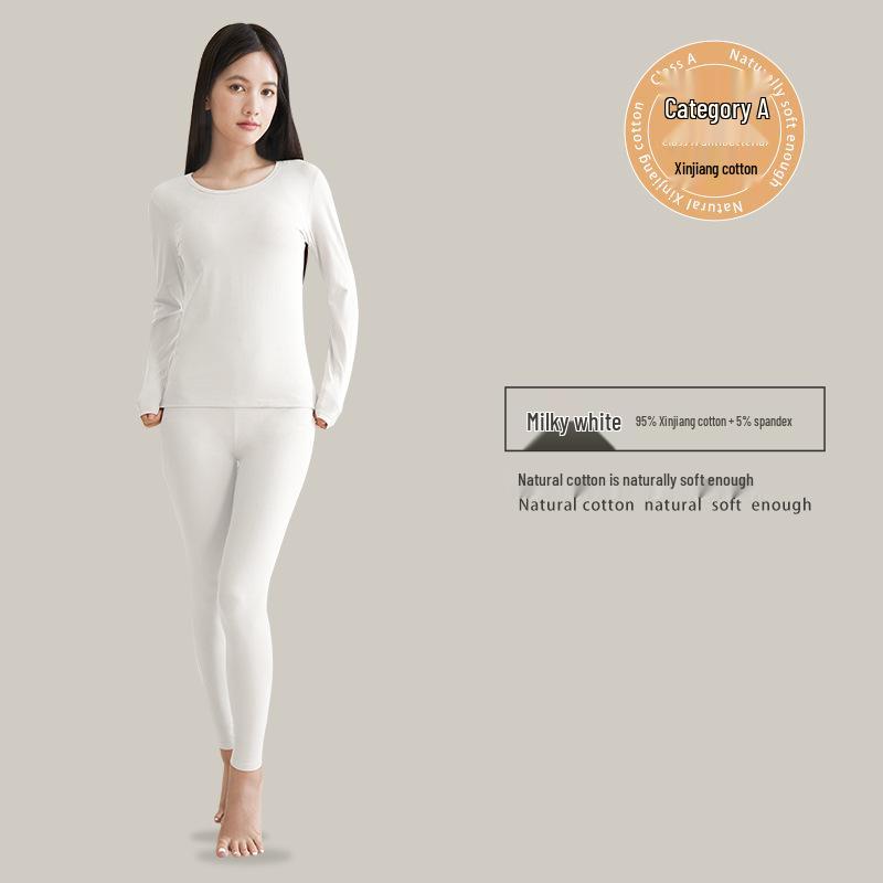 Girls’ and Women's 95% Pure Cotton Thermal Underwear Set - Antibacterial Autumn/Winter Base Layer