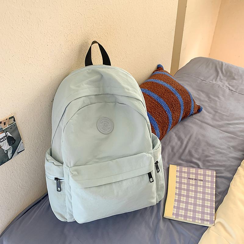 Lazy Schoolbag Female Simple Junior High School Student Backpack Casual Large Capacity Backpack