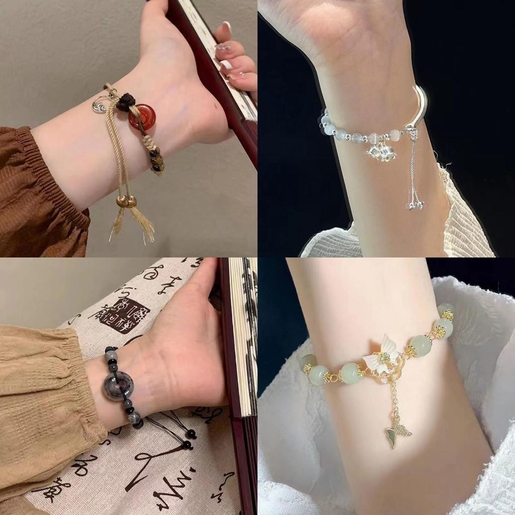 Ping Stylish Amber An Knot Bracelet For Women Spring 2024 New Chinese Wind Ethnic