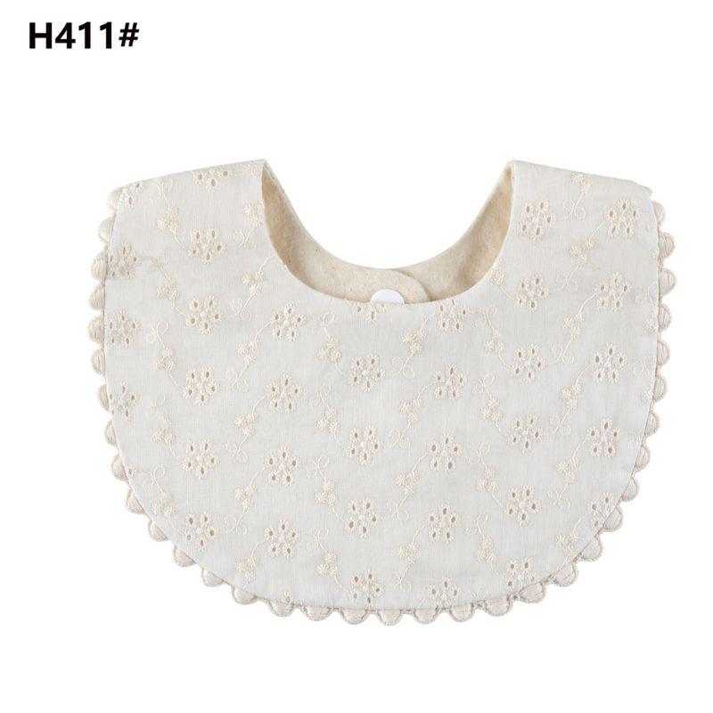 Korean Style Toddler Kids Lace Floral Bibs Cute Hollow Out False Collar Children Clothes Accessiory Pure Color Baby Girls Cotton