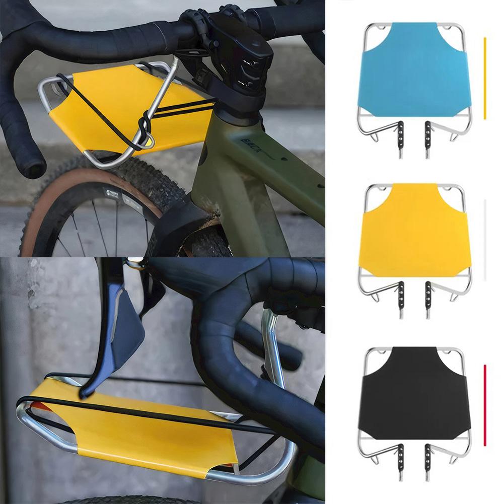 Folding Free Assembly Bike Basket Metal Bike Basket Front Rack Carrier Panniers Bag Luggage Shelf Bracket Trunk for Road / Seat