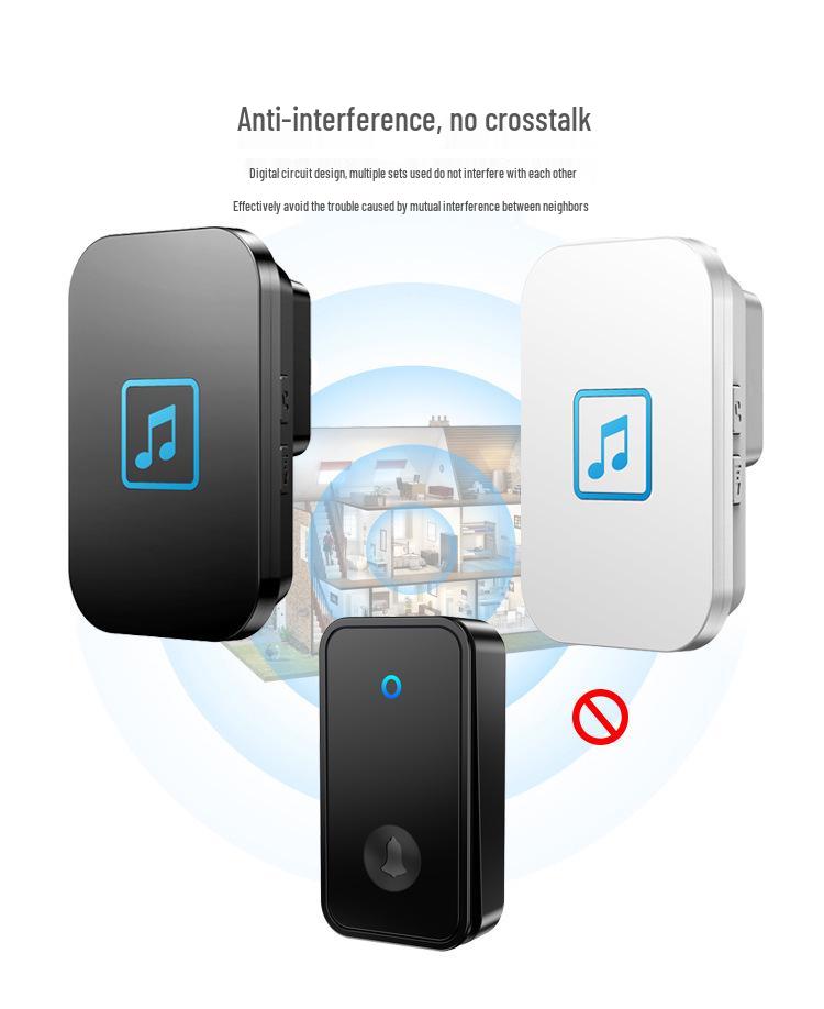 Wireless Waterproof Smart Doorbell with Self-Powered Ultra-Long Range for Home and Elderly Use
