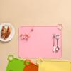 Rectangle Tableware Mat Pentagram Hole Table Pads Durable Baby Silicone Placemat Dining Table