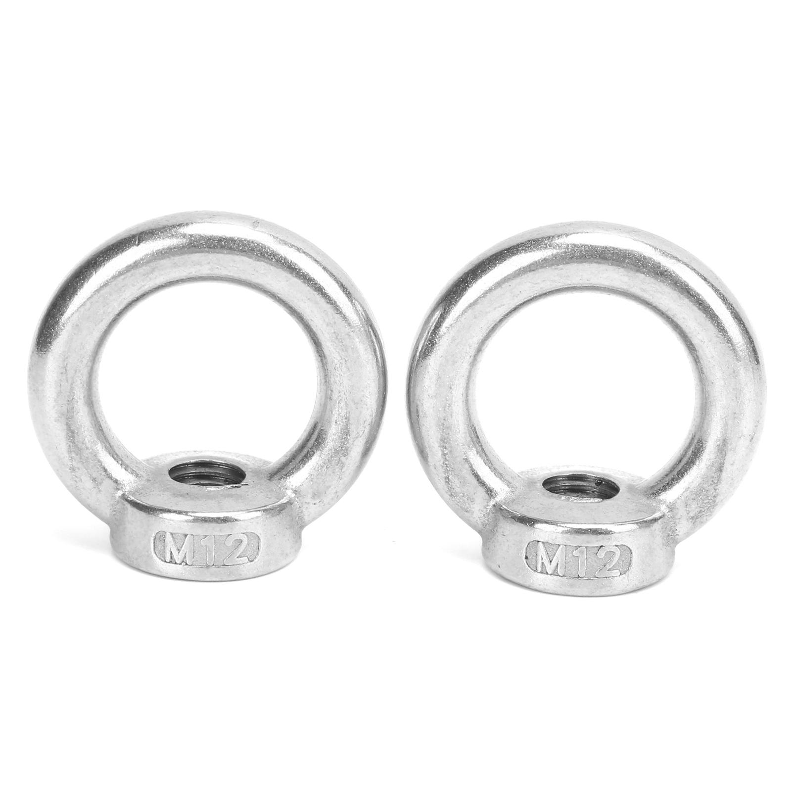 

2 шт. подъемные рым-гайки из нержавеющей стали для наружных водных инструментов для океанской промышленности яхт скоростных катеров M14