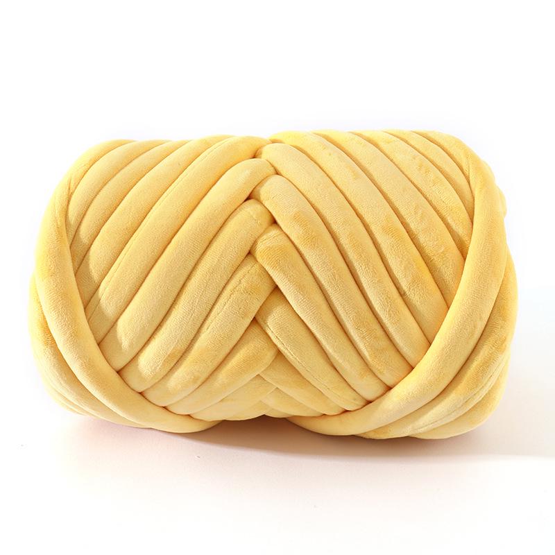 New Velvet Core-Spun Yarn for DIY: 3cm Thick Handmade Blanket, Pillow, Wool Fabric, Strip Yarn, Cat Bed.