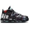 Nike Air More Uptempo 96 Maximum Volume Herren-Sneaker Schwarz Chile-Rot Gletscherblau DJ4633-010