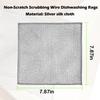 12 PCS Non-Scratch Wire Dishcloths - Metal Dish Cloth with Double Layer Multipurpose Steel Wrie Diswashing Rag for Washing Dishes & Stainless Steel,