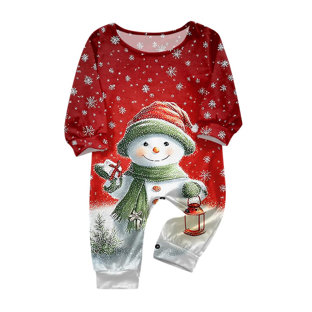 Family Matching Print Sets Pajamas Loungewear Outfits Family Matching Long Sleeve Tops+Pants Set