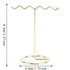 4pcs Light Gold Jewelry Display Rack T Shaped Earring Organizer Stand  Home Storage