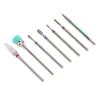 7pcs Ceramic Nail Drill Bit Rotatable Polishing Shaping Portable Cuticle Remover Bits for Nail Salon Home