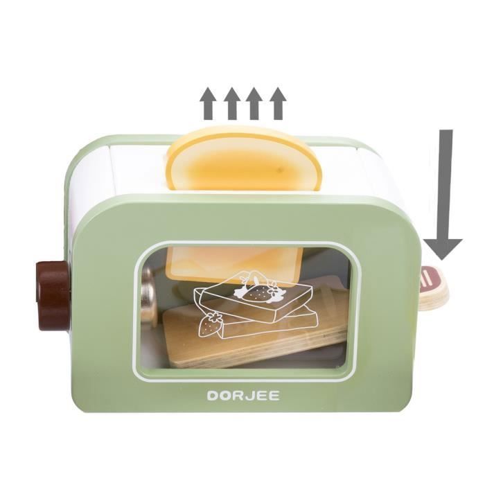 Juguete de cocina - Tostadora de madera para niños - Imitación electrodoméstico +3 años - 13 piezas