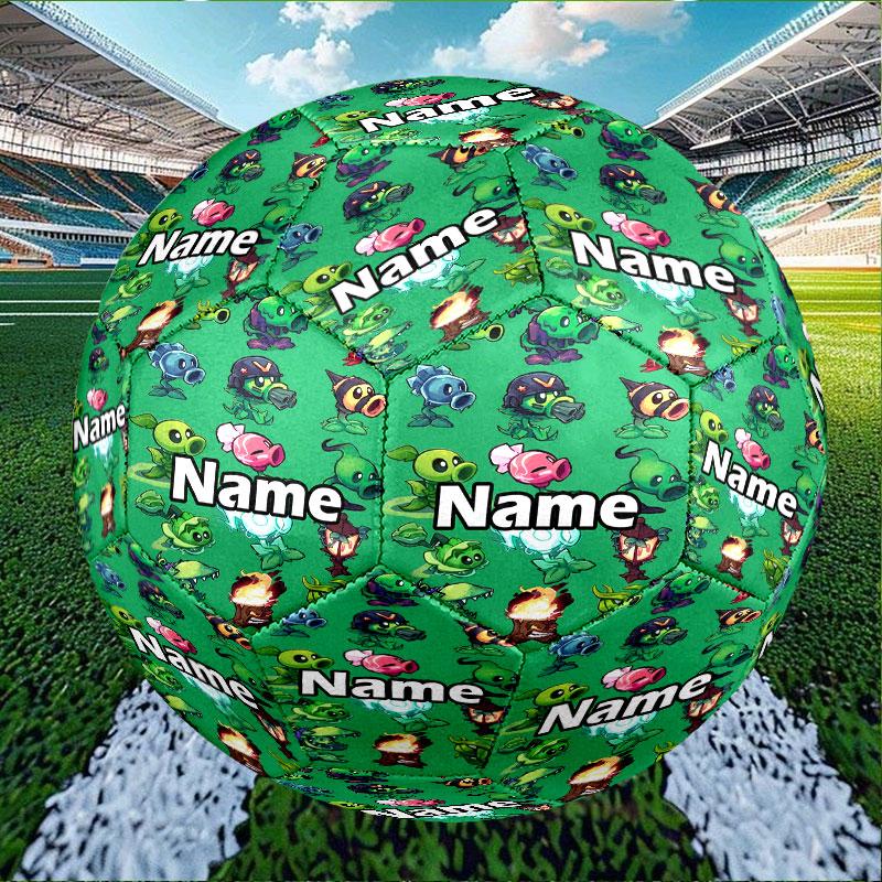 Custom Name Personalized Plants Vs. Zombies Print Size 5 Soccer Ball Training & Match Football, for Team, Kicking, Gift for Football Enthusiasts