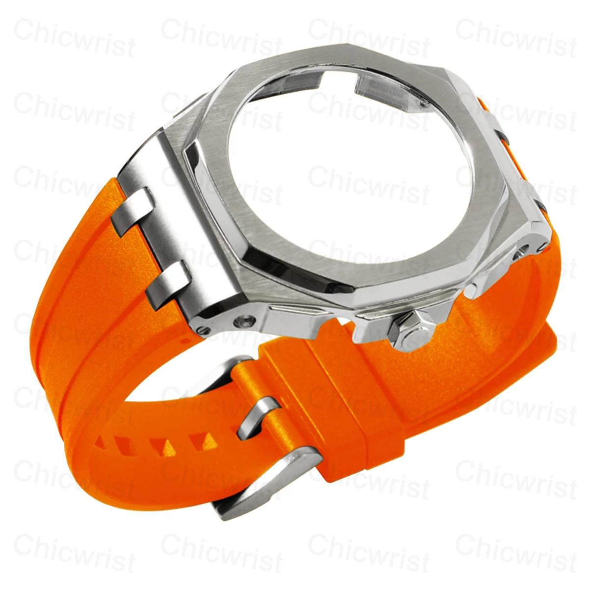 

NEW Gen5 Mod Kit For Casioak GA2100 GAB2100 Stainless Steel Metal Bezel Rubber Metal Strap for Casioak GA2110 case With Screws GAB2100