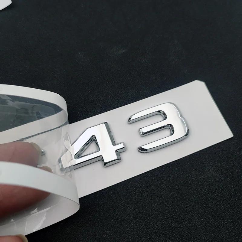 3D ABS Chrom Schwarz C 43 Logo C43 Buchstaben Aufkleber BITURBO 4MATIC Emblem Auto Plakette Für Mercedes C43 AMG W205 W204 Zubehör